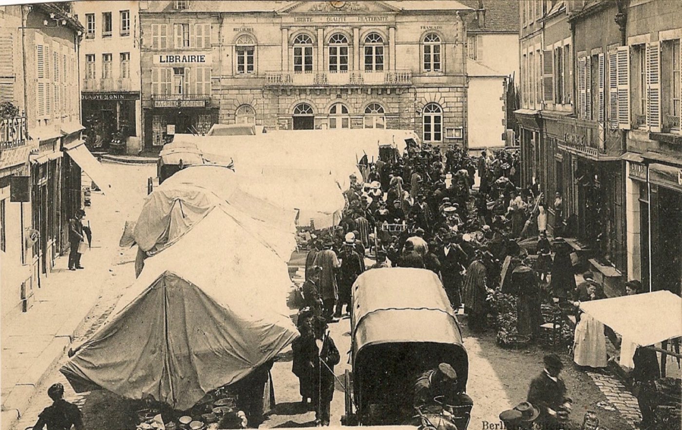 Lormes, la place un jour de marché